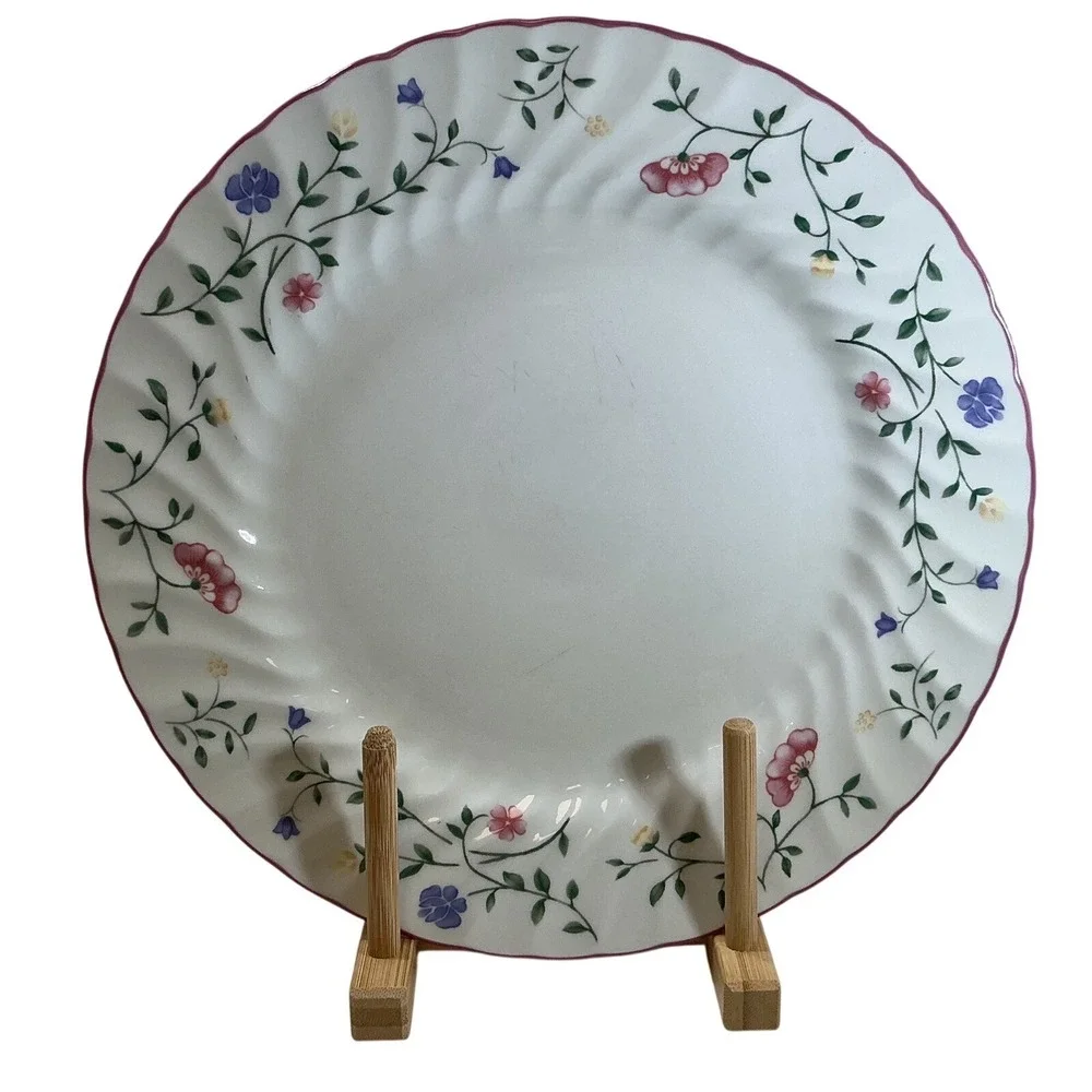 Johnson Brothers Summer Chintz Dinner Plates England Floral Swirl Rim 10.5 Inch